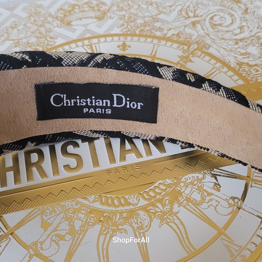 Christian Dior Black and Cream Headband - Picture 7 of 11